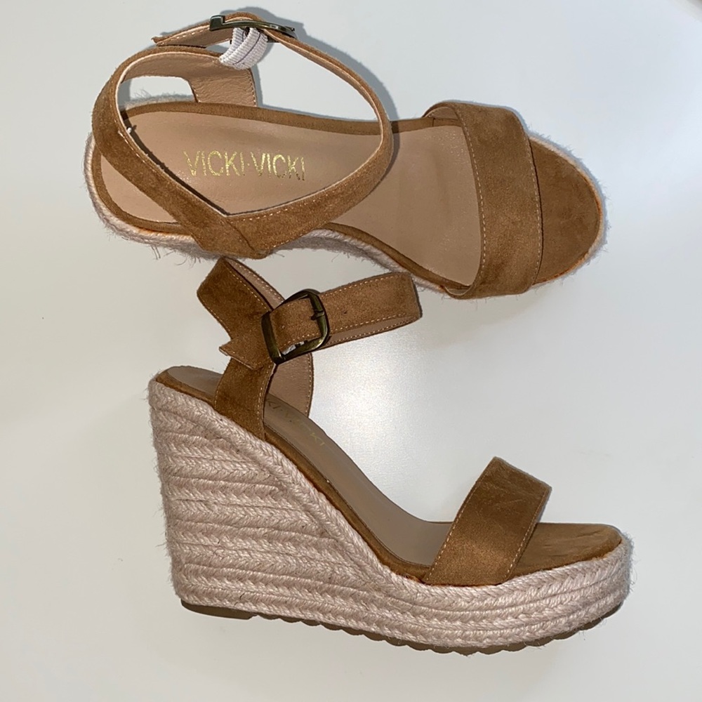 Tan Wedge Sandals